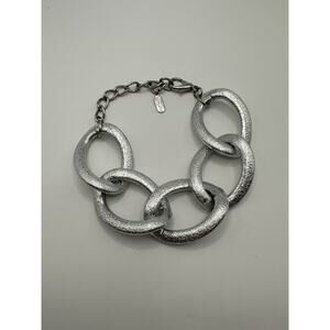 Vincero Large Silver Tone Chain Bracelet Size 8
